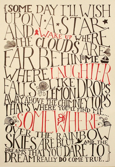 Somewhere over the rainbow lyrics